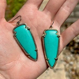 RARE TEAL Kendra Scott Skylar Drop Earrings
